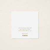 Eenvoudige roze ombre Script Stud die Vertoning ve Vierkante Visitekaartjes (Achterkant)