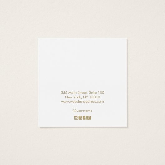 Eenvoudige roze ombre Script Stud die Vertoning ve Vierkante Visitekaartjes (Achterkant)