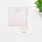Eenvoudige roze ombre Script Stud die Vertoning ve Vierkante Visitekaartjes (Bureau)