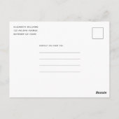 Eenvoudige roze openhartige uitnodiging tot Baby s (Achterkant)