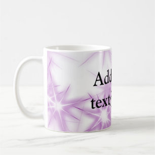 Eenvoudige roze paarse glitter glans voeg naam tek koffiemok