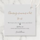 Eenvoudige roze perzik gradiënt marmer grijs dank  bedankjes labels (Achterkant)