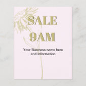 Eenvoudige roze, platte, zakelijke verkoop flyer (Achterkant)