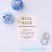 Eenvoudige roze, platte, zakelijke verkoop flyer (Enkel)