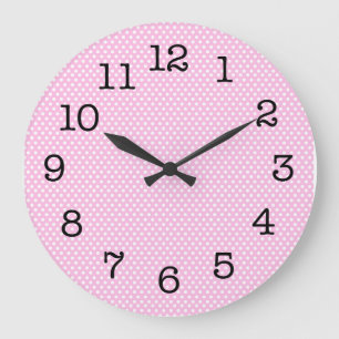 Eenvoudige roze pols dop wandklok