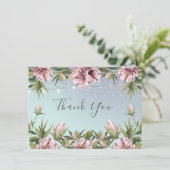 Eenvoudige roze pony's, snaarlichten bruiloft beda kaart (Staand voorkant)