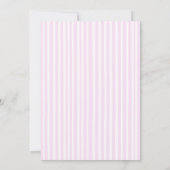Eenvoudige Roze Preppy Stripes Bunny Egg Paasbrunc Kaart (Achterkant)
