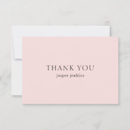 Eenvoudige Roze Professionele Minimal Modern Bedankkaart