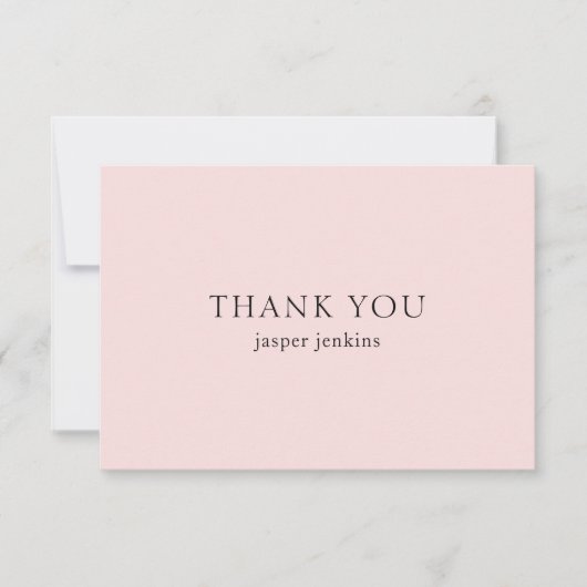 Eenvoudige Roze Professionele Minimal Modern Bedankkaart (Voorkant)