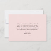 Eenvoudige Roze Professionele Minimal Modern Bedankkaart (Achterkant)