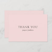 Eenvoudige Roze Professionele Minimal Modern Bedankkaart (Voorkant / Achterkant)