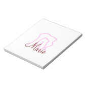 Eenvoudige roze regenboog abstracte naam toevoegen notitieblok (Linkerzijde)