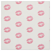 Eenvoudige roze rode lippenprint stof per yard (Swatch)