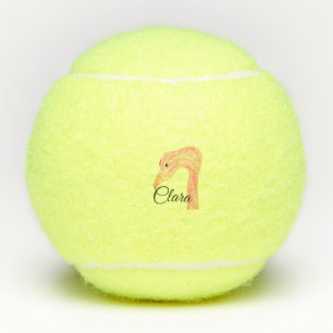 Eenvoudige roze rode zwaan gezicht waterverf dier tennisballen