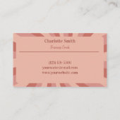 Eenvoudige roze roovy Retro-rowervelingen Visitekaartje (Achterkant)