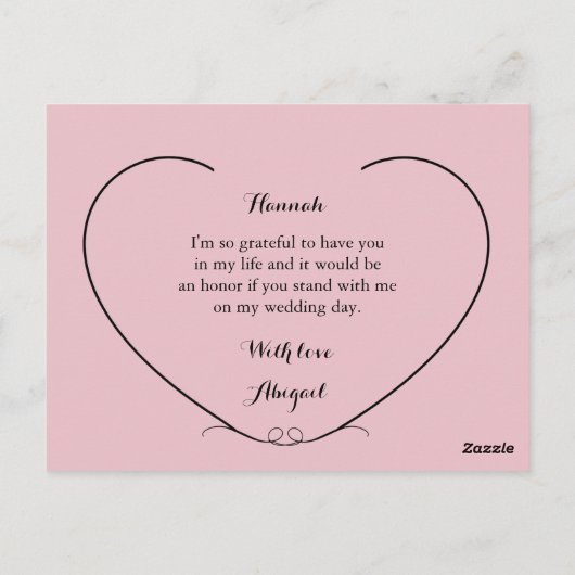 Eenvoudige roze roze roodbruin van de Kaart van he (Achterkant)