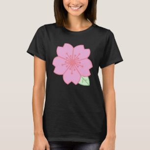 Eenvoudige Roze Sakura Kersenbloesem voor Vrouwen T-shirt