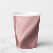 Eenvoudige roze satijnen papieren bekers (Achterkant)