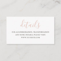 Eenvoudige roze script details. Moderne trouwwebsi