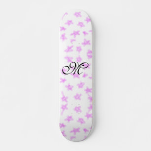 eenvoudige roze sterren waterverf voeg naam monogr persoonlijk skateboard