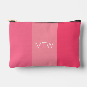 Eenvoudige Roze Strepen Witte Naam Etui