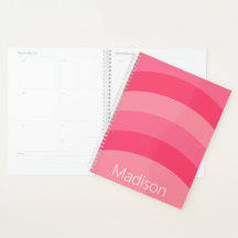 Eenvoudige Roze Strepen Witte Naam