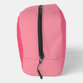 Eenvoudige Roze Strepen Witte Naam Toilettasje (Rechts)