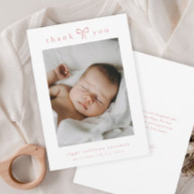 Eenvoudige Roze Strik Meisje Baby Foto