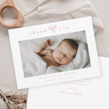 Eenvoudige Roze Strik Meisje Baby Foto