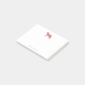 Eenvoudige Roze Tijger Kunst Persoonlijk Briefpapi Post-it® Notes (Schuin)
