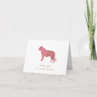 Eenvoudige Roze Tijger Kunst Persoonlijk Stationer