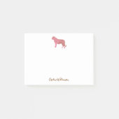 Eenvoudige roze tijgerscript - Aangepaste schrijfb Post-it® Notes (Voorkant)