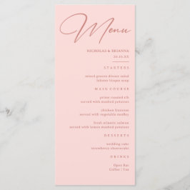 Eenvoudige Roze Trouw  Menu