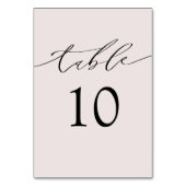 Eenvoudige Roze Trouwtafel Kaart (Voorkant)