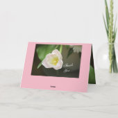 Eenvoudige Roze Tulp Dank u Opmerking Kaart (Achterkant)