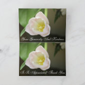 Eenvoudige Roze Tulp Dank u Opmerking Kaart (Binnen)