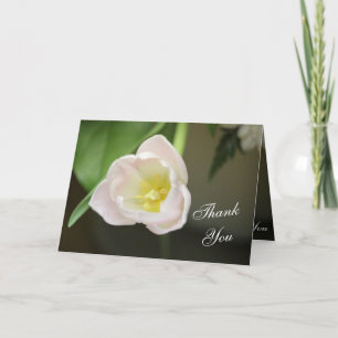 Eenvoudige Roze Tulp Dank u Opmerking Kaart