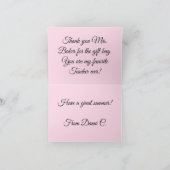 Eenvoudige Roze Tulp Schattige & Custom Bedankkaart (Binnen)