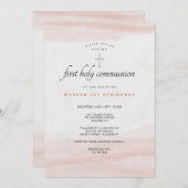 Eenvoudige Roze Uitnodiging (Voorkant / Achterkant)