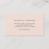 Eenvoudige Roze Vogel Nest Elegant Professional Visitekaartje (Achterkant)