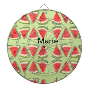 Eenvoudige roze watermeloen voeg naam toe minimale dartbord