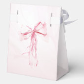 Eenvoudige Roze Waterverf Bow Baby shower Favoriet Bedankdoosjes (Achterkant)