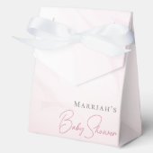 Eenvoudige Roze Waterverf Bow Baby shower Favoriet Bedankdoosjes (Voorkant)