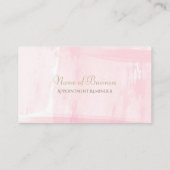 Eenvoudige roze Waterverf Elegant Script Afspraak Afsprakenkaartje (Achterkant)