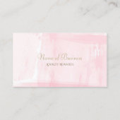 Eenvoudige Roze Waterverf Elegante Gold Script Loy Klantenkaartje (Achterkant)