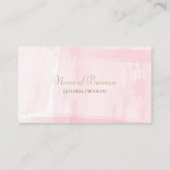 Eenvoudige Roze Waterverf Elegante Gouden Tekst Ve Aanbevelingskaartje (Achterkant)