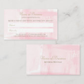 Eenvoudige Roze Waterverf Elegante Gouden Tekst Ve Aanbevelingskaartje (Voorkant / Achterkant)