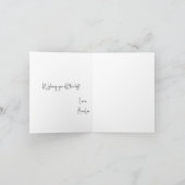 Eenvoudige, roze waterverf gouden glans notitiekaartje (Binnen)