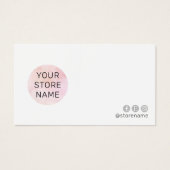 Eenvoudige roze Waterverf QR Code Visitekaartje (Voorkant)