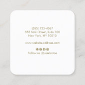 Eenvoudige roze Waterverf schoonheid Vierkante Visitekaartje (Achterkant)